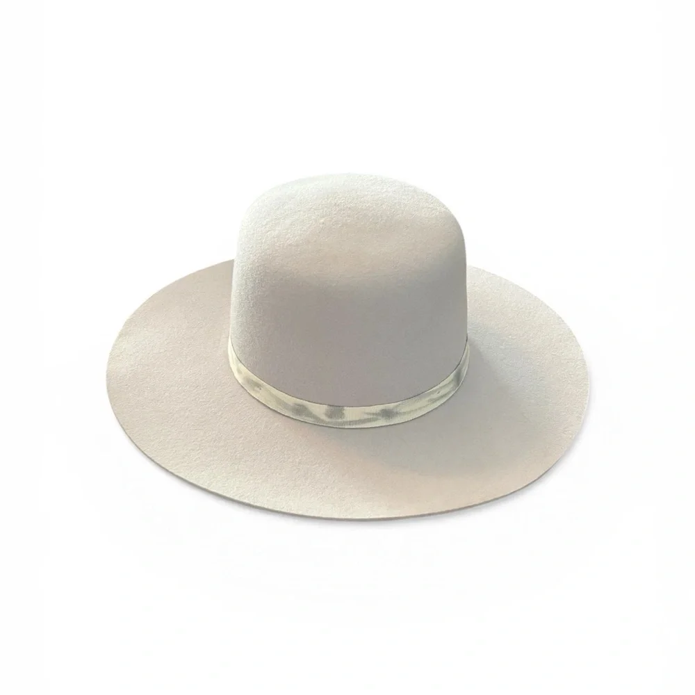 Anthropologie rare Wyeth wool pale lilac boater hat